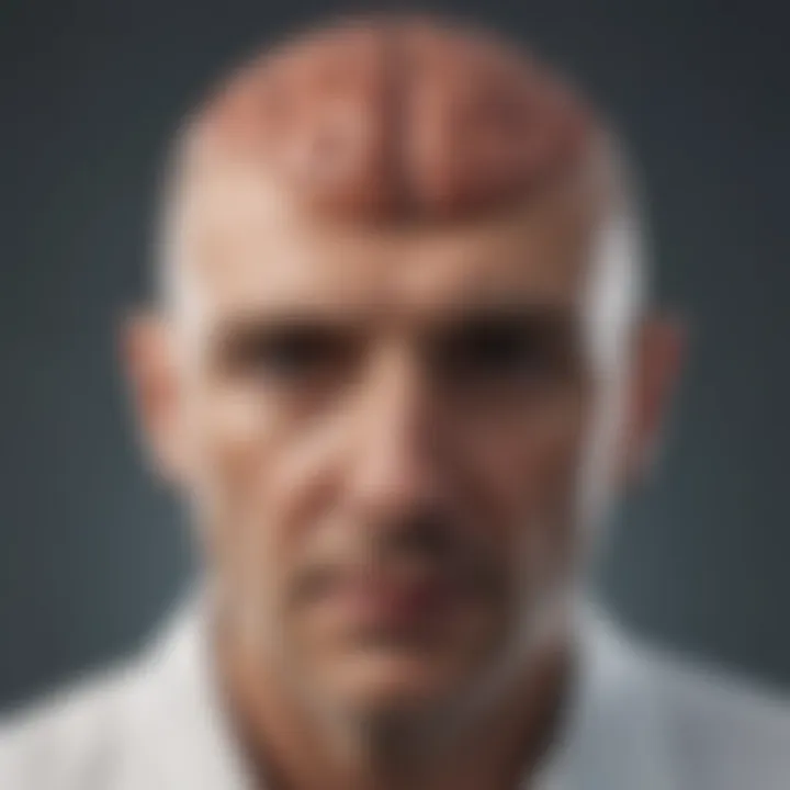 Conceptual image representing psychological effects on patients