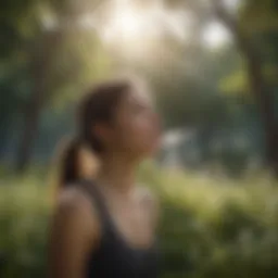 A serene outdoor space promoting healthy breathing