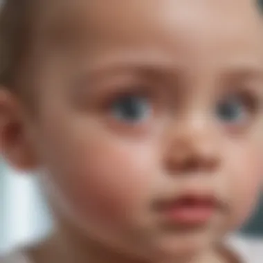 Infant undergoing eye examination