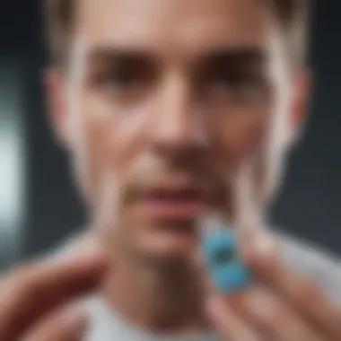 User experiencing no-pain blood sugar testing