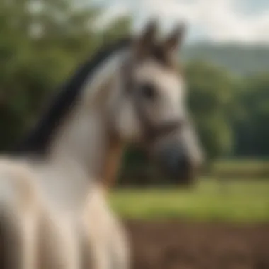 Puerto Rican Horse Heritage An elegant Puerto Rican horse, symbolizing the rich equestrian heritage of the island, standing in a serene pasture.