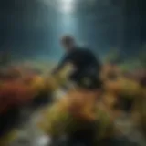 Vibrant underwater seaweed garden showcasing diverse species