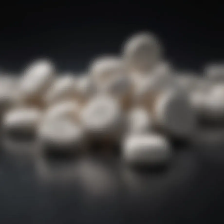 Sildenafil tablets arranged artistically