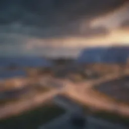 A futuristic smart grid showcasing interconnected energy systems.