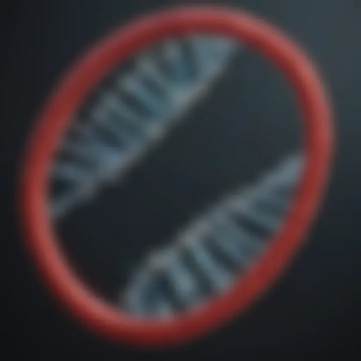 An illustration of a DNA structure highlighting gene editing.