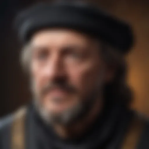 Portrait of Geoffrey Chaucer, the author of The Canterbury Tales