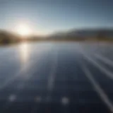 A solar panel array harnessing sunlight on a clear day