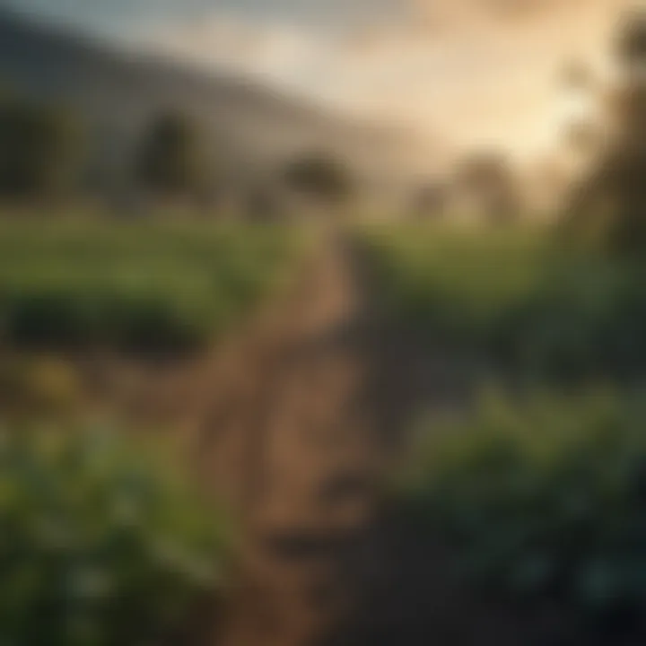An ecosystem thriving due to innovative agricultural practices and biodiversity