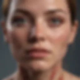 Visual representation of the skin microbiome affected by eczema