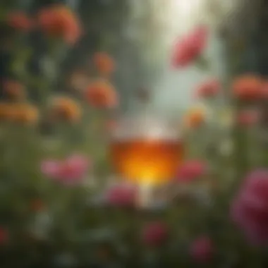Floral Sources of Nectar for Honey Production A vibrant floral landscape highlighting the source of nectar for honey production