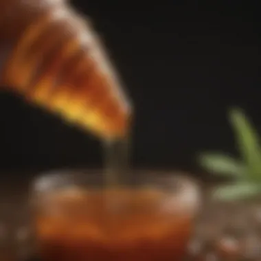 An artistic representation of the health benefits associated with crude honey