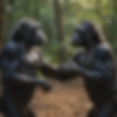 Bonobos communicating through gestures