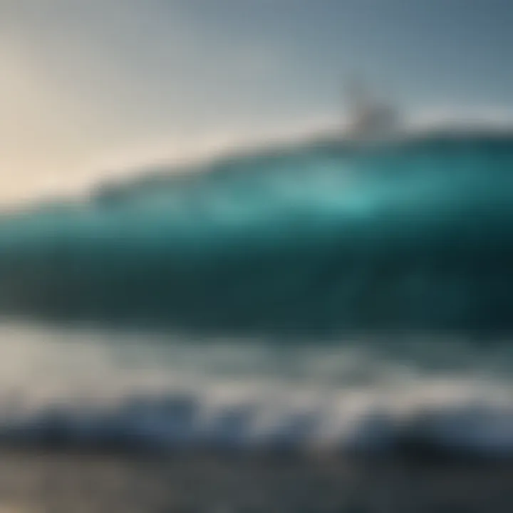 A visual representation of threats facing the Pacific Ocean, including pollution and climate change.