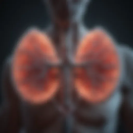 Diagram illustrating the mechanism of action of biologics in asthma