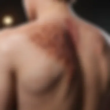 Psoriasis Skin Lesions Illustration of psoriasis skin lesions demonstrating symptoms