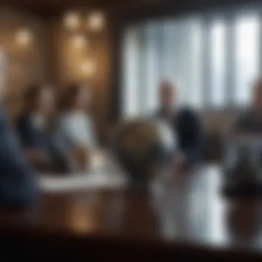 A group discussion among legal professionals focused on climate change