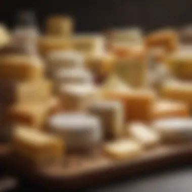 Artisanal Cheese Diversity A selection of artisanal cheese varieties