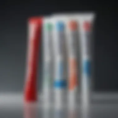 Diverse Types of Dentifrice Toothpaste Various types of dentifrice toothpaste on display
