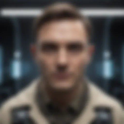 An illustration depicting the conceptual framework of the Turing Test.