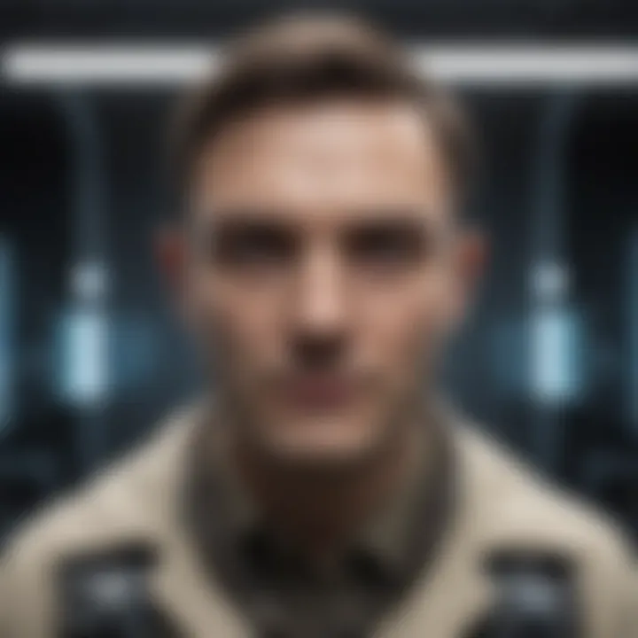 An illustration depicting the conceptual framework of the Turing Test.