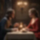 Historical depiction of blind dating events