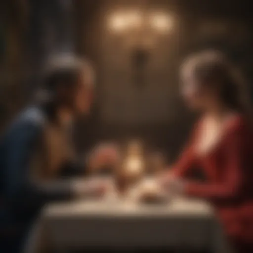 Historical depiction of blind dating events