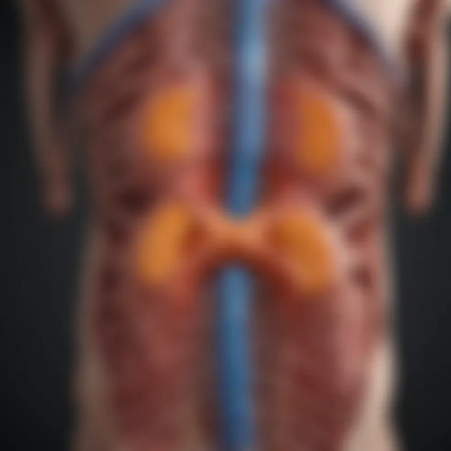 Illustration of the colon and spinal structure highlighting metastasis pathways