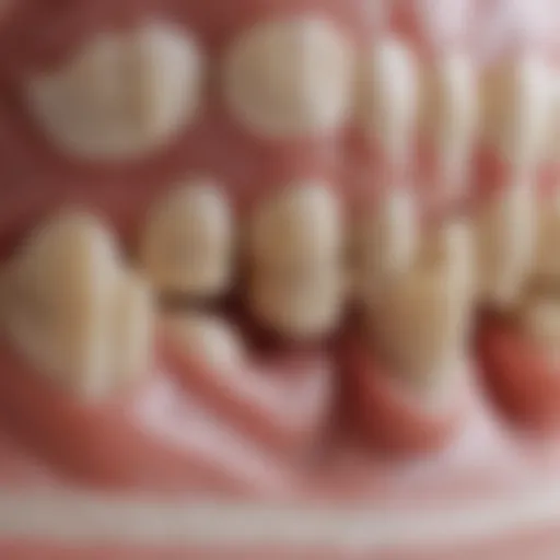 Close-up of dental marking paper with occlusal imprints
