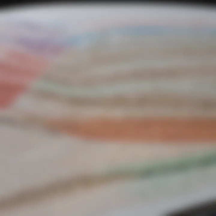 Different types of dental marking paper displayed