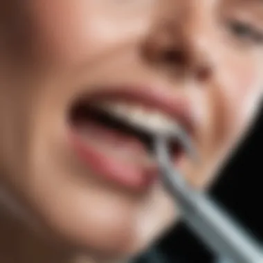 Digital Bitewing Holder in Use Digital bitewing holder in use during a dental examination, emphasizing its role in imaging