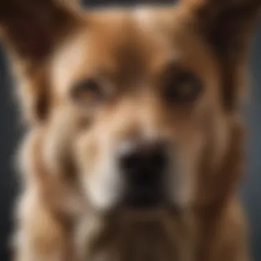 Diagram showing physiological response to dog allergens