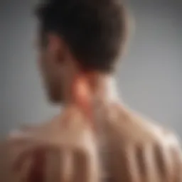 Illustration depicting acute spinal injuries with highlighted areas