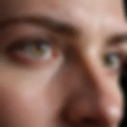 Close-up of a person's eyes reflecting deep focus and engagement.
