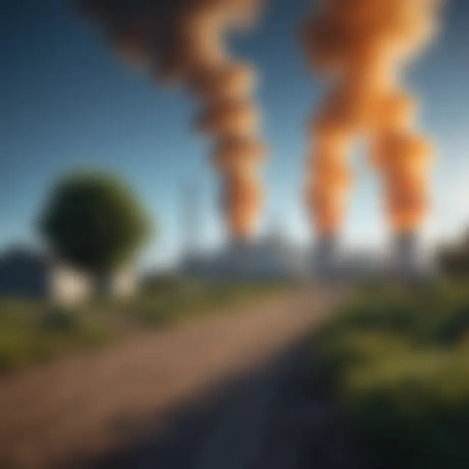 Conceptual representation of greenhouse gas emissions reduction