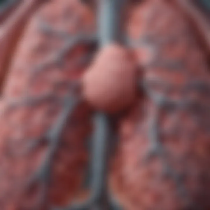 Detailed illustration of the interstitial lung disease pathology