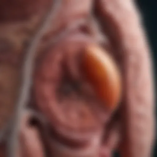 Illustration depicting liver anatomy with emphasis on bile production.