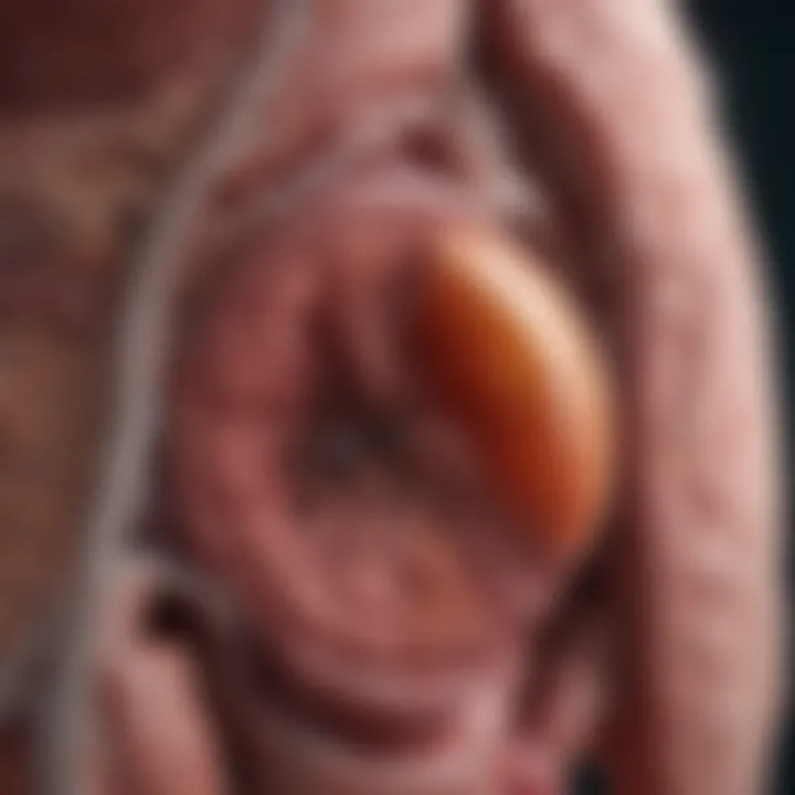 Illustration depicting liver anatomy with emphasis on bile production.