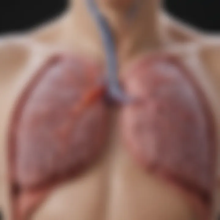 Detailed diagram of lung cancer staging focusing on lymph node involvement