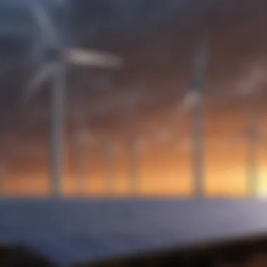 Renewable Energy Sources A visual representation of renewable energy sources such as solar panels and wind turbines.