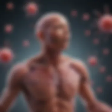 Immune System Responses in SLE An intricate illustration of the immune system's response in autoimmune diseases.