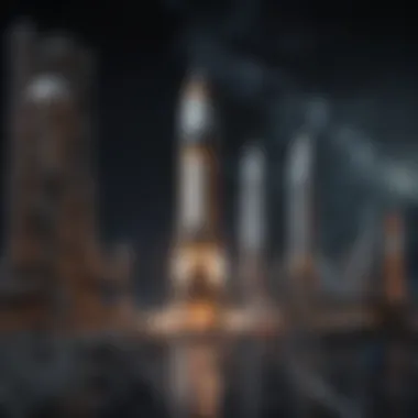 An intricate diagram showcasing the advancements in rocket technology