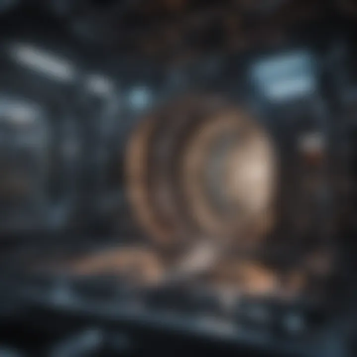 A view of a space station bustling with scientific research