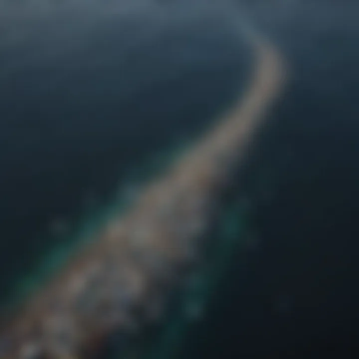 Aerial view of the Great Atlantic Garbage Patch showcasing floating debris