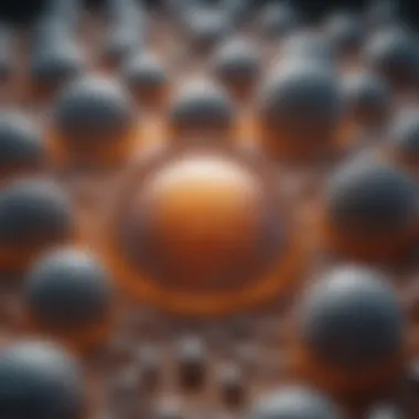 Visualization of synthetic material with varying pore sizes