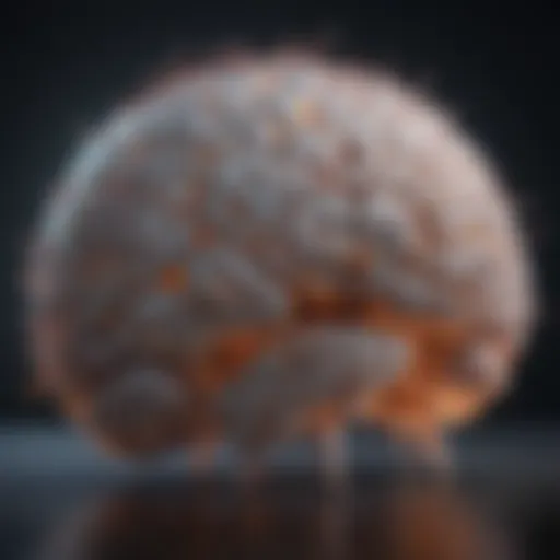 A close-up of a brain with neural connections illuminated, representing the biological basis of worry.