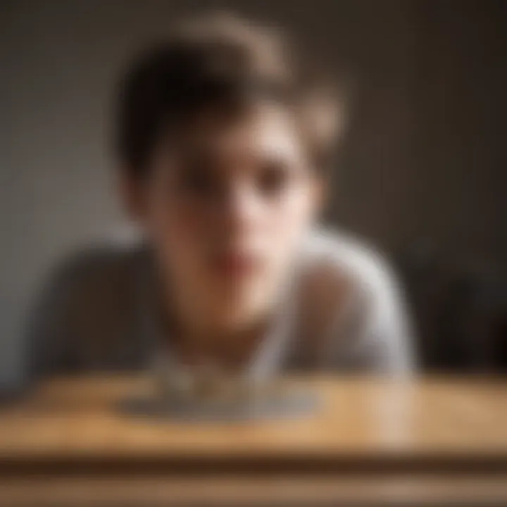 A teenager engaging in solitary play, illustrating social withdrawal