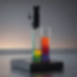 Graph illustrating the principles of UV-Vis absorbance spectrometry