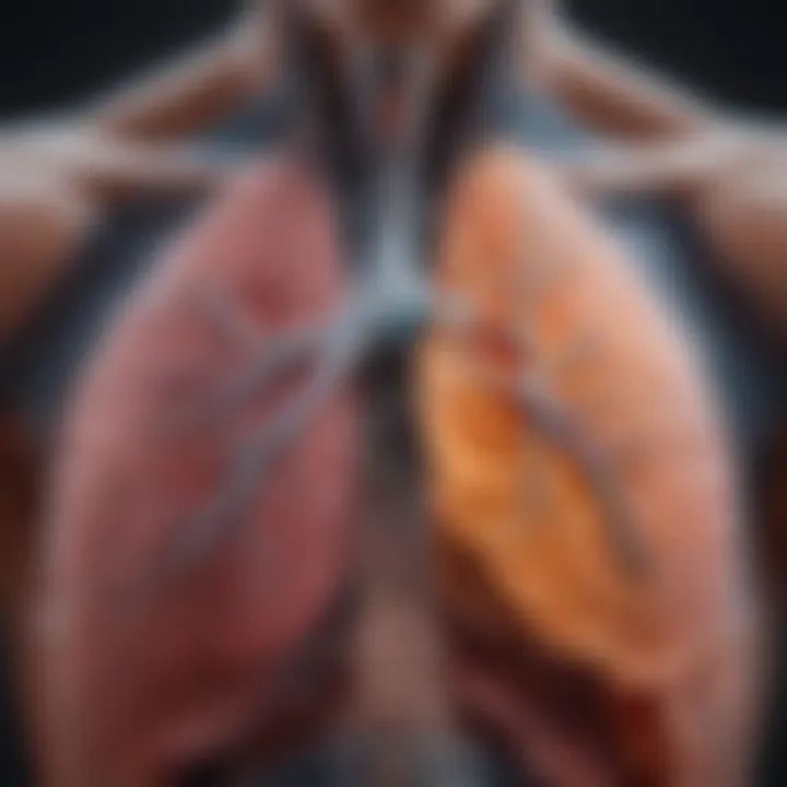 Chart summarizing treatment options for lung cancer with visceral pleural invasion