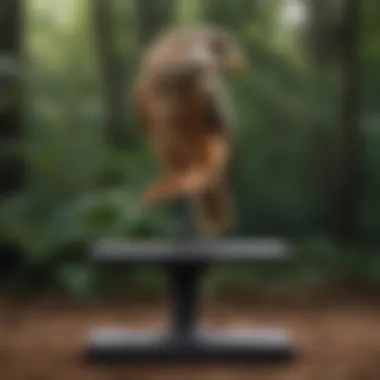 Ethics in Wildlife Training An illustration of the ethical considerations in wildlife training, depicting a balance scale