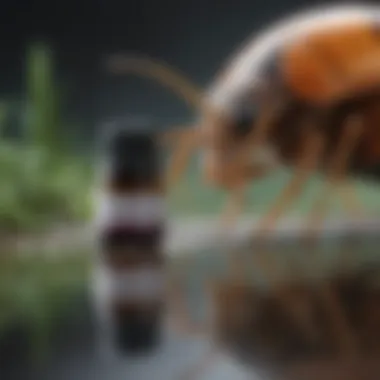 A diagram showing the effectiveness of different essential oils against pests.